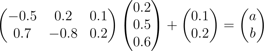 y = Wx + b